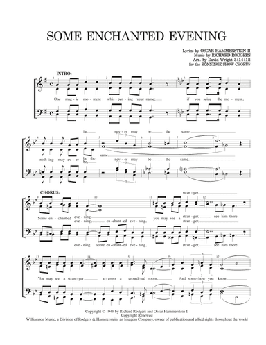 Some Enchanted Evening (arr. David Wright)
