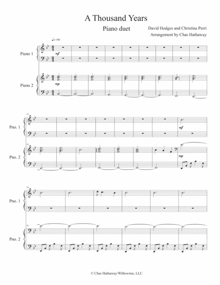 A Thousand Years (arr. Chas Hathaway)