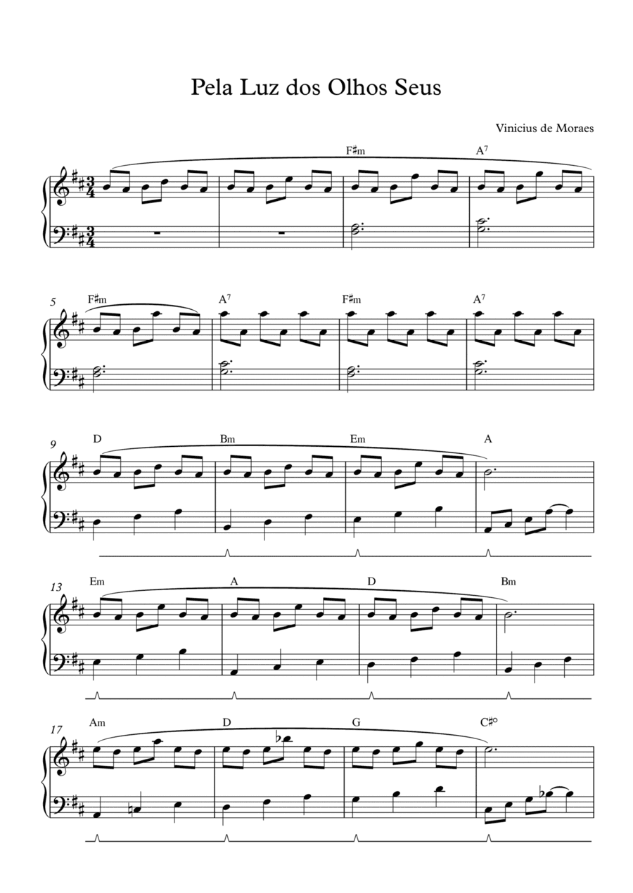 Pela Luz Dos Olhos Teus (arr. Fernando Pereira)