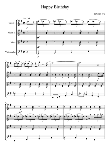 Happy Birthday (String Quartet)