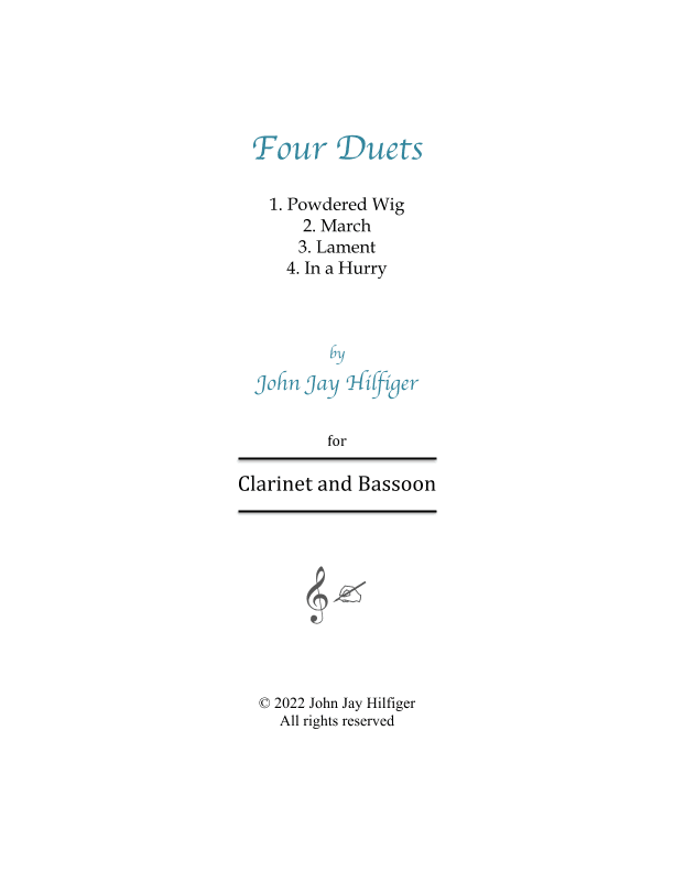 Four Duets for Clarinet and Bassoon