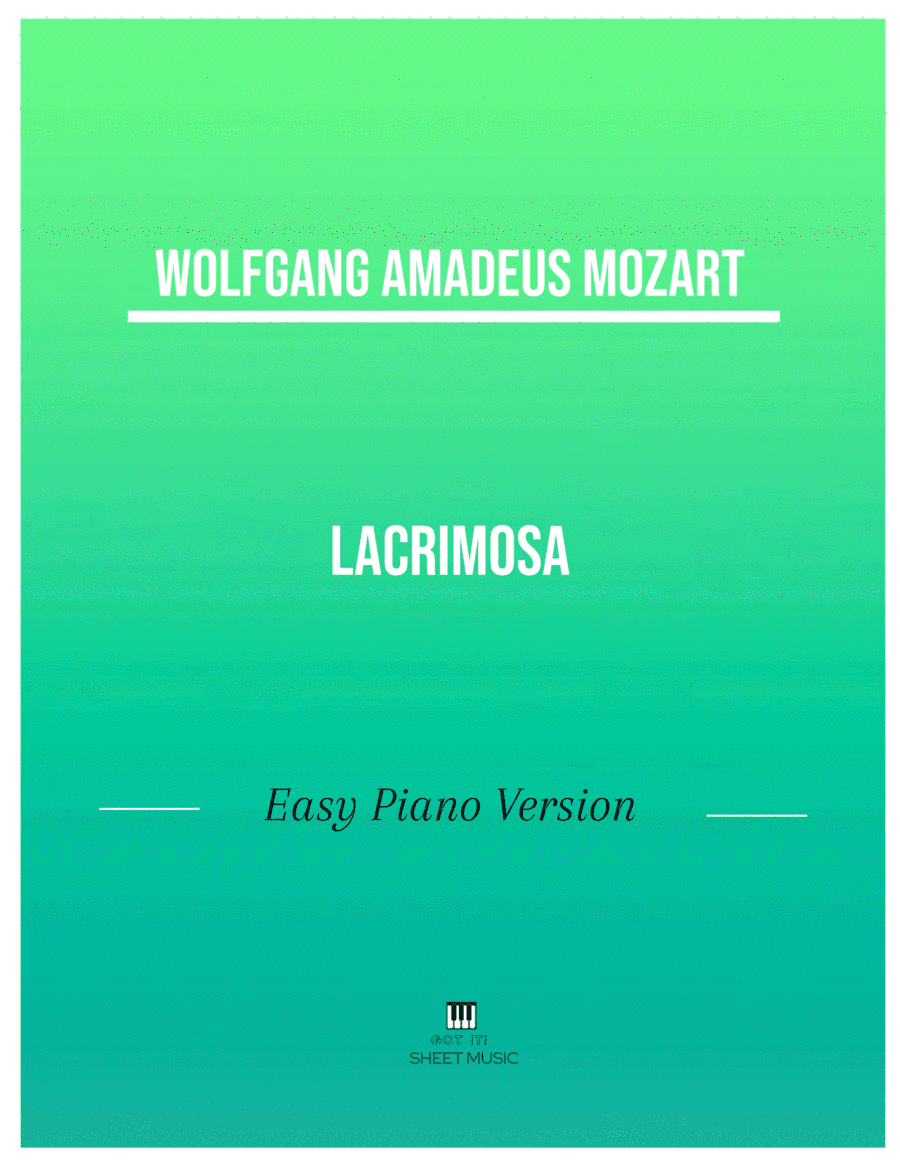 Mozart - Lacrimosa (Easy Piano Version) (arr. ANDRE LAITANO)