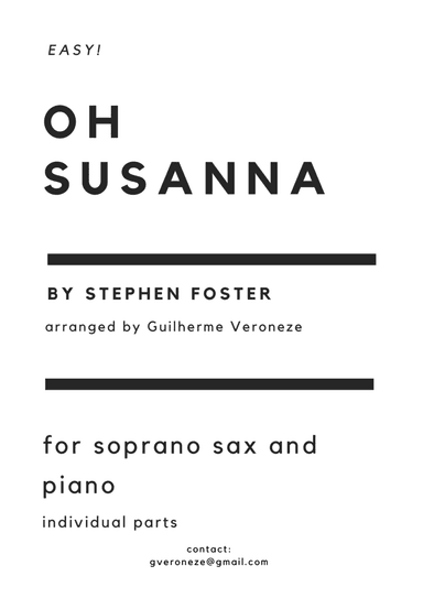 Oh Susanna (Soprano sax + piano) (arr. Guilherme Veroneze)