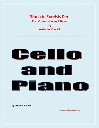 Gloria In Excelsis Deo - Violoncello and Piano - Advanced Intermediate (arr. Raymond Fenech)