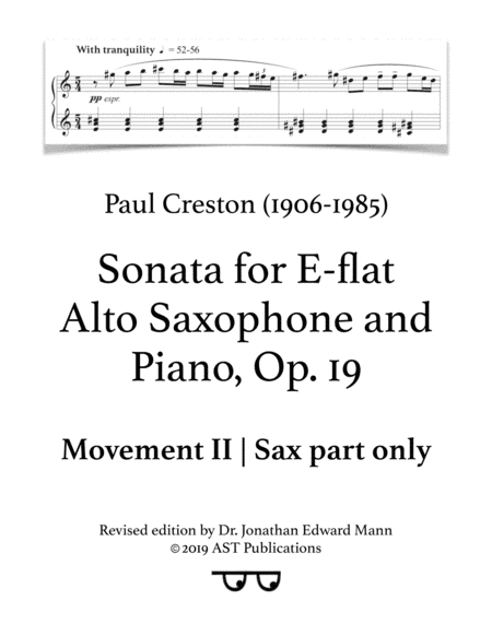 Saxophone Sonata (arr. AST Publications)