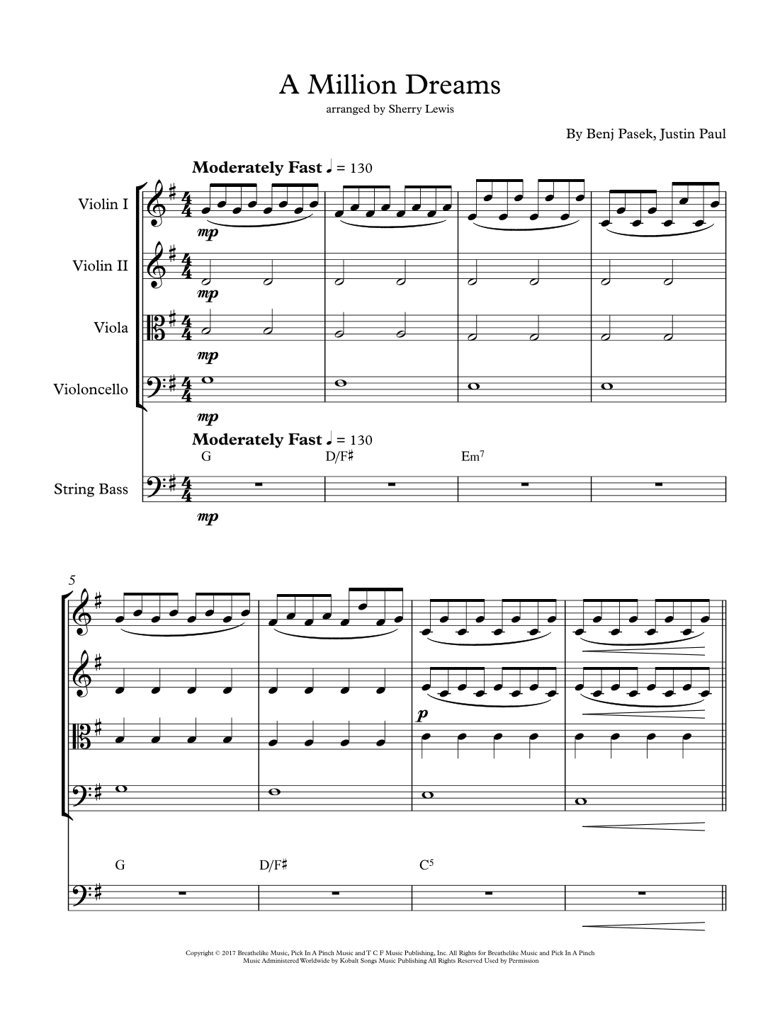 A Million Dreams (arr. Sherry Lewis)