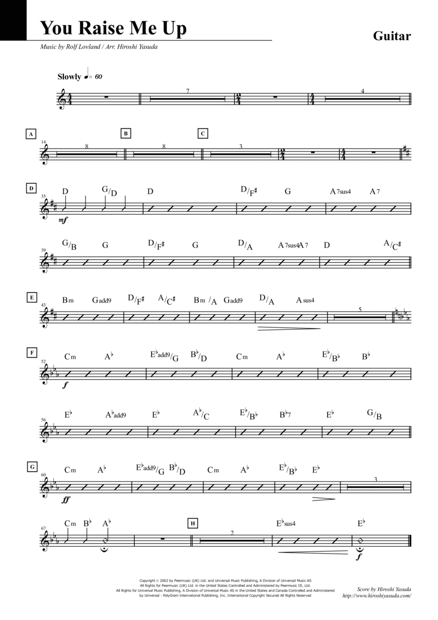 You Raise Me Up (arr. Hiroshi Yasuda)