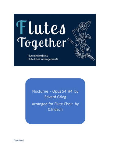 Nocturne Opus 54 #4 (arr. C. Indech)