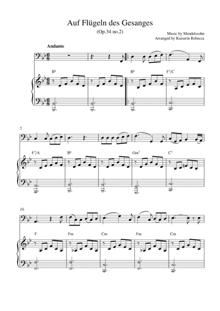 Auf Flügeln des Gesanges (arr. Kaiserin Rebecca)