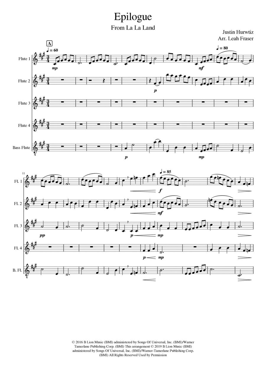 Epilogue (arr. Leah Fraser)