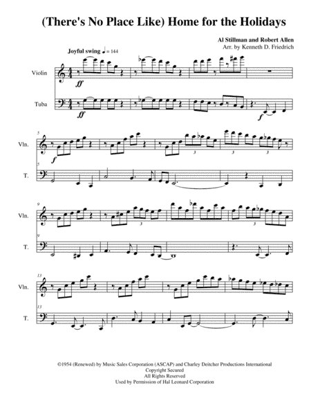 (There's No Place Like) Home For The Holidays (arr. Kenneth D. Friedrich)