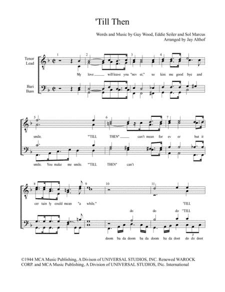 Till Then (arr. Jay Althof)