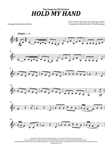 Hold My Hand (arr. Guillaume Martin)