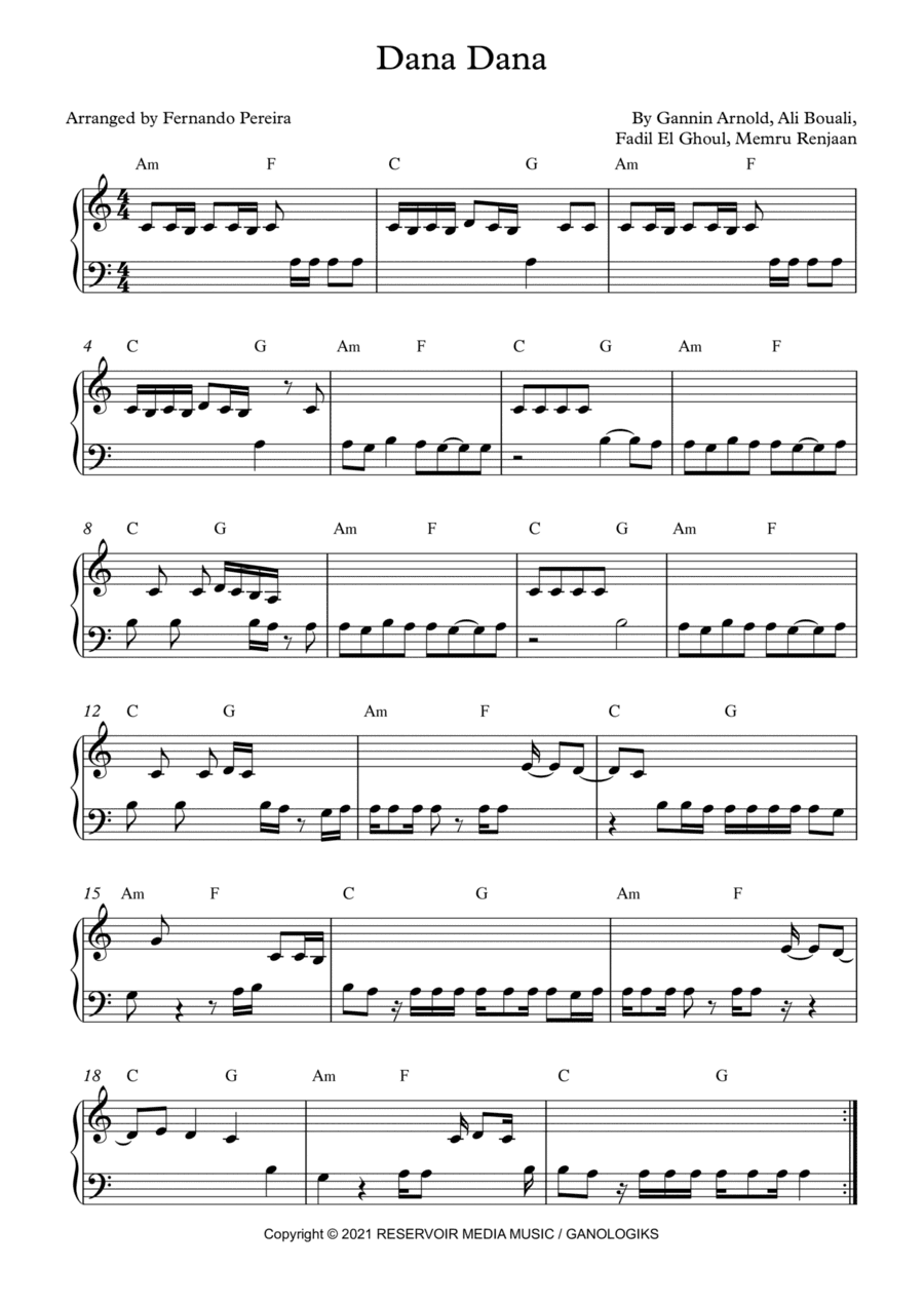 Dana Dana (arr. Fernando Pereira)