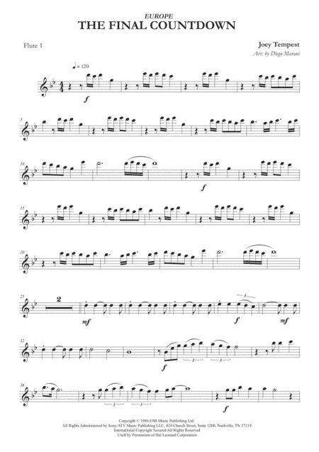 Final Countdown (arr. Diego Marani)