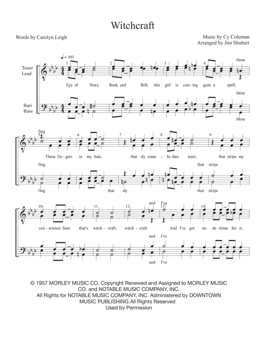 Witchcraft (arr. Jim Shubert)