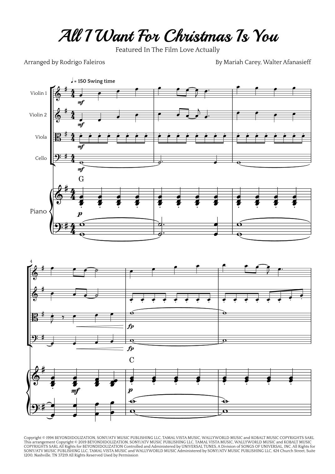 All I Want For Christmas Is You (arr. Rodrigo Faleiros)