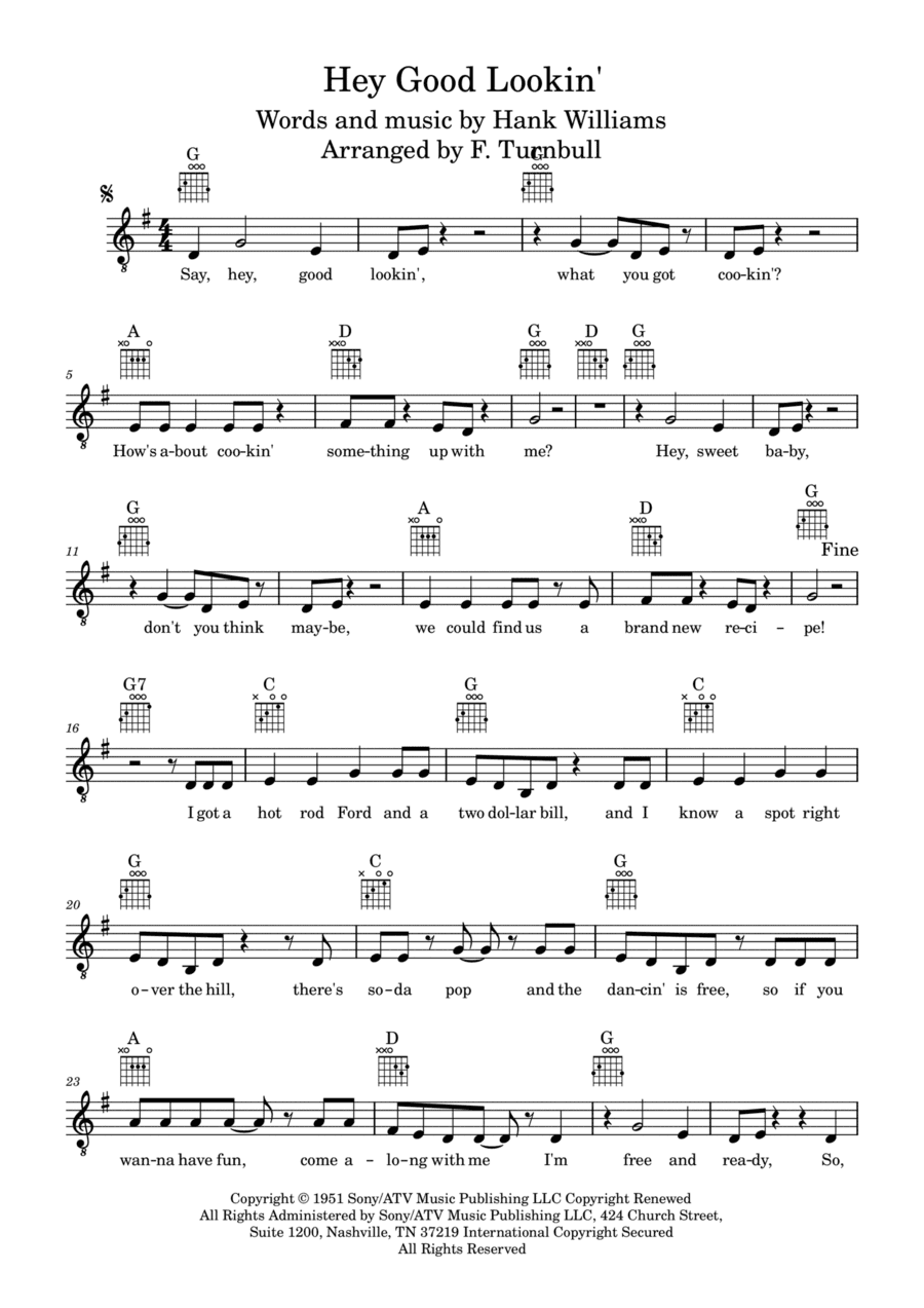 Hey, Good Lookin' (arr. Frances Turnbull)