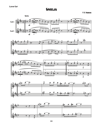 Sparkles (Clarinet Duet)