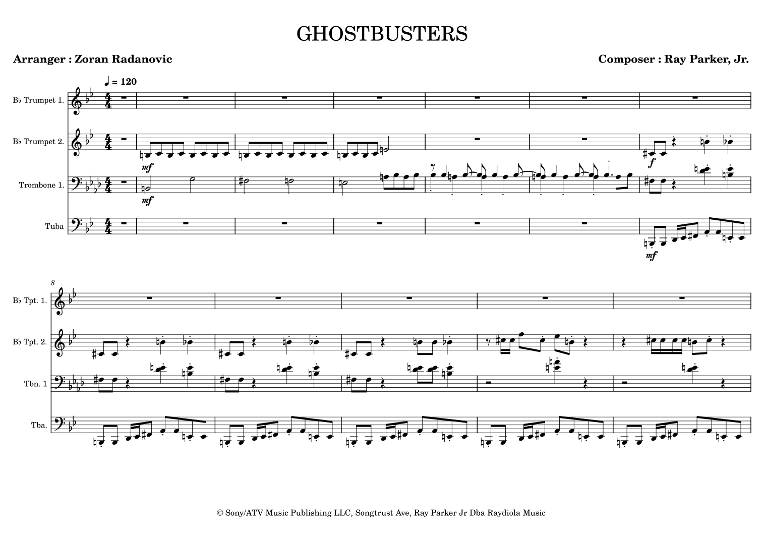 Ghostbusters (arr. Zoran Radanovic)