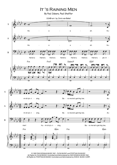 It's Raining Men (arr. Joris van Bakel)