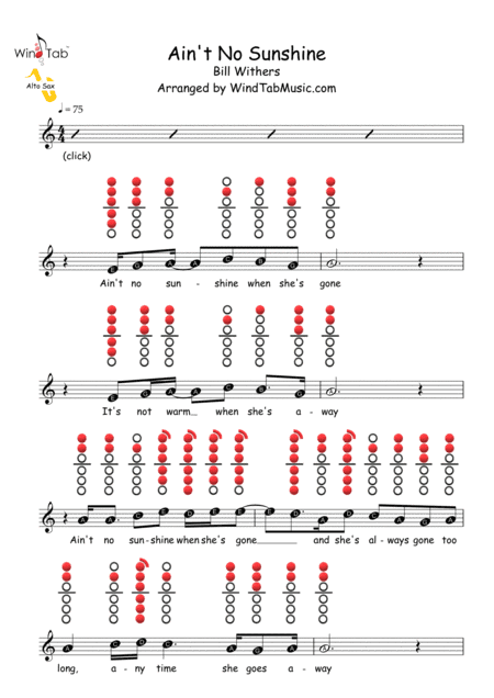 Ain't No Sunshine (arr. WindTab)