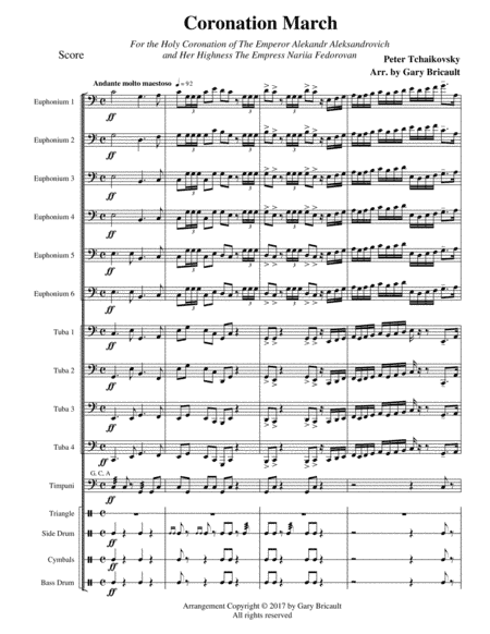 Coronation March (arr. Gary Bricault)