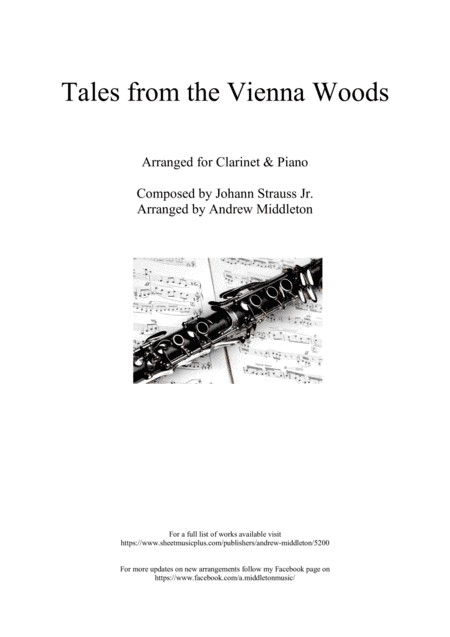 Tales from the Vienna Woods arranged for Clarinet and Piano (arr. Andrew Middleton)