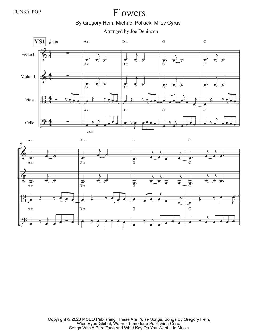 Flowers (arr. Joe Deninzon)