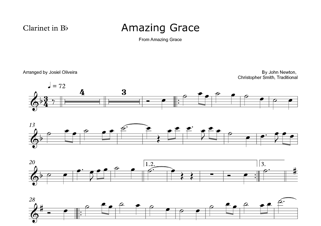 Amazing Grace (arr. Josiel Oliveira)