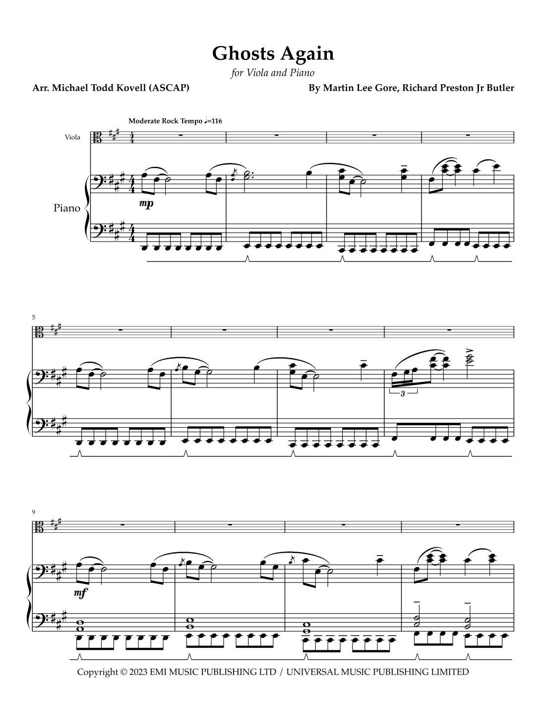 Ghosts Again (arr. Michael Todd Kovell)