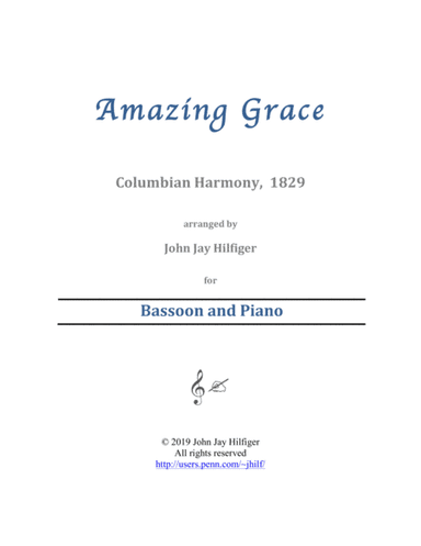 Amazing Grace for Bassoon and Piano (arr. John Jay Hilfiger)