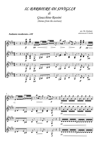 Barbiere Di Siviglia - Score Only (arr. Mauro Giuliani, Vincenzo Aniello)