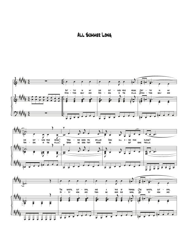 All Summer Long (arr. Biegler)