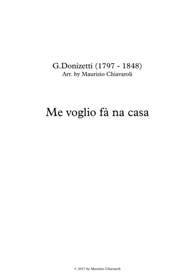 Me voglio fa na casa (arr. Maurizio Chiavaroli)