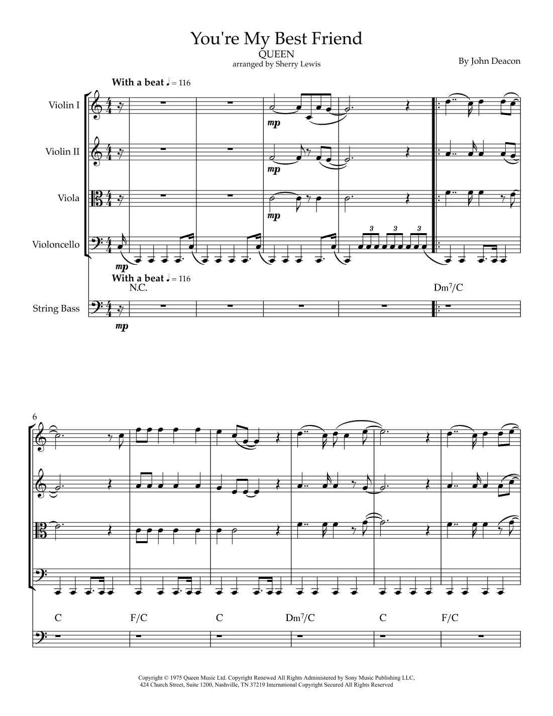You're My Best Friend (arr. Sherry Lewis)