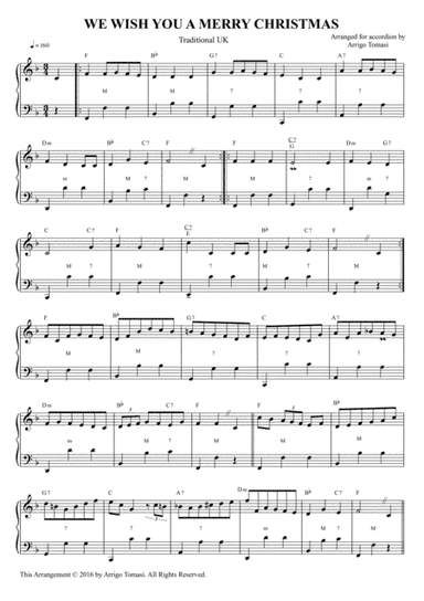 We Wish You A Merry Christmas (Solo Accordion) (arr. Arrigo Tomasi)