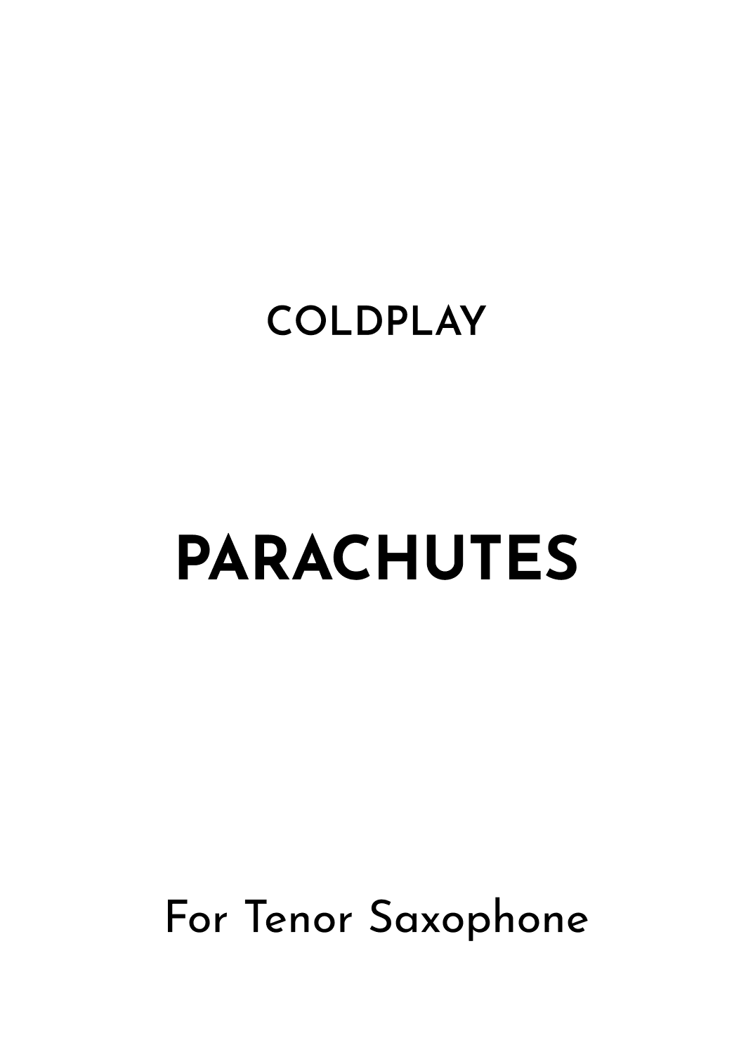Parachutes (arr. Jireh J.)