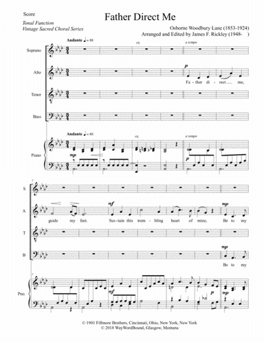 Father Direct Me (arr. James F. Rickley)