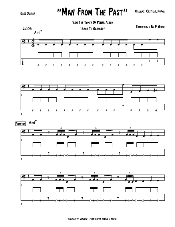 Man From The Past (arr. Accubass)