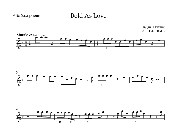 Bold As Love (arr. Fabio Britto)