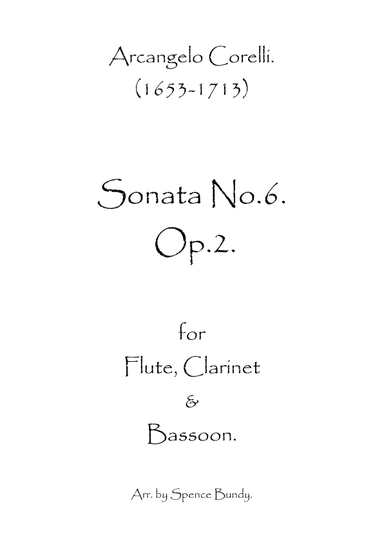 Sonata No.6 Op.2 (arr. Spence Bundy)