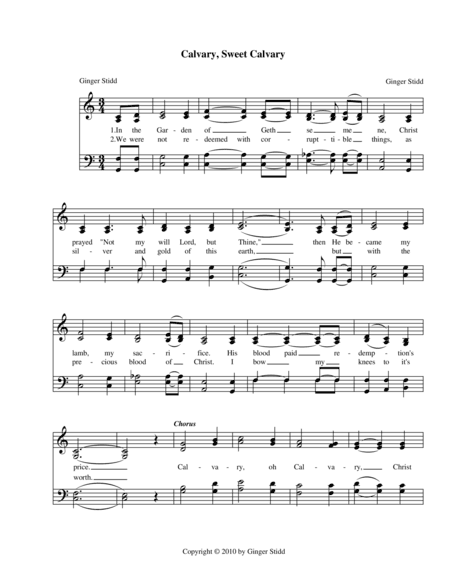 Calvary, Sweet Calvary