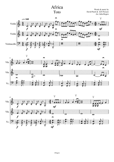 Africa (arr. Julia Rogers)