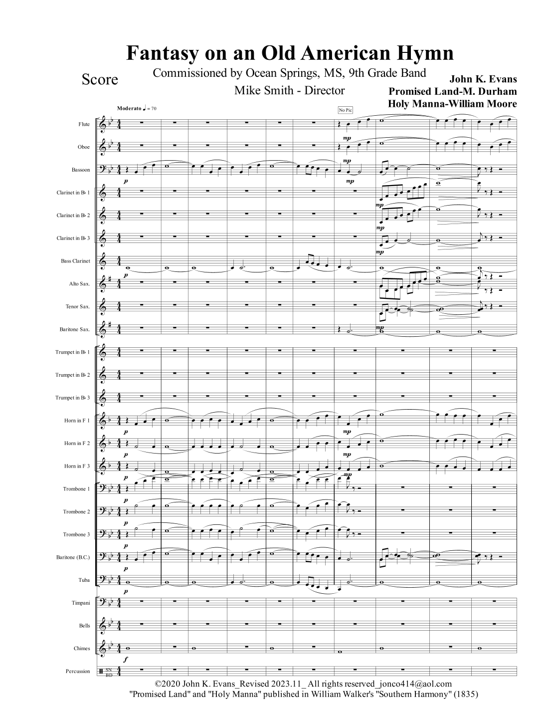 Fantasy on an Old American Hymn (arr. John K. Evans)
