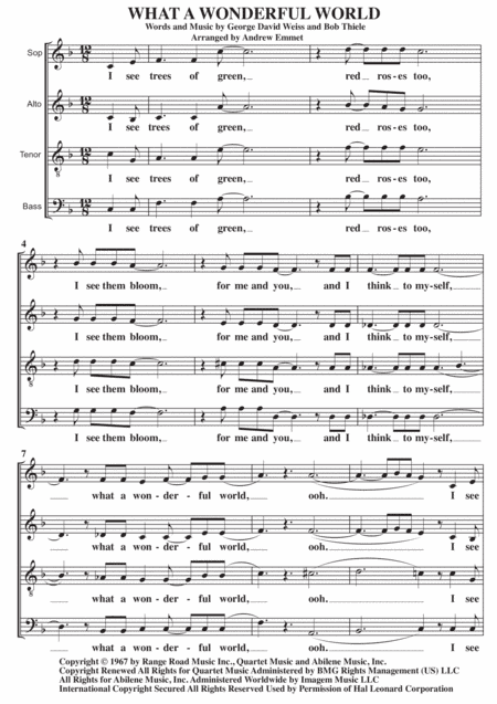 What A Wonderful World (arr. Andrew Emmet)