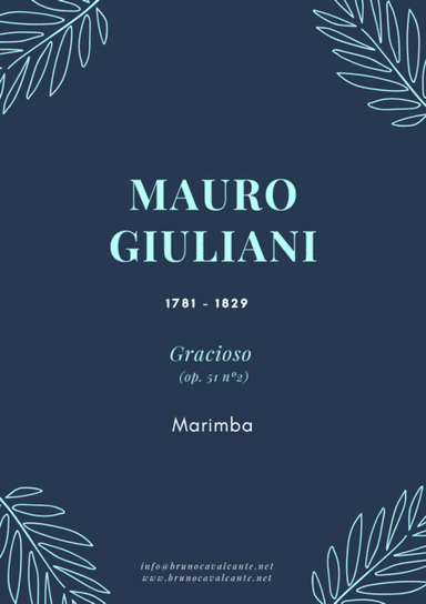 Gracioso Op 51 n2 (Mauro Giuliani) for Marimba (arr. Bruno Cavalcante)