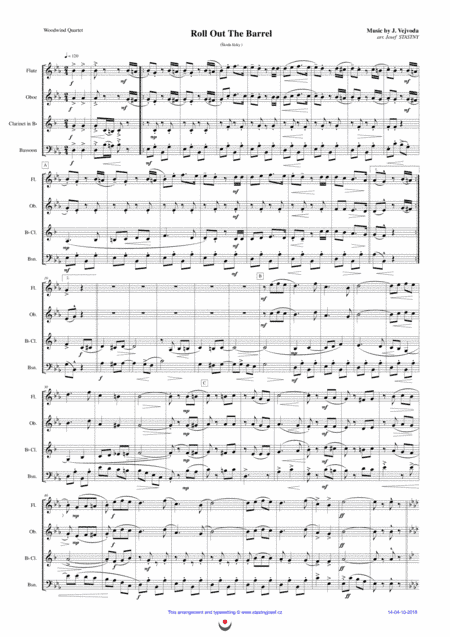 Roll Out The Barrel (arr. Josef STASTNY)