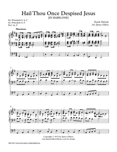 Hail Thou Once Despised Jesus (arr. James Gilbert)