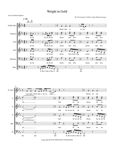 Weight In Gold (arr. Suzanne Spencer)